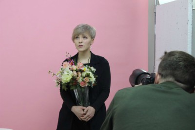 Reklaminio klipo filmavimo užkulisiai.